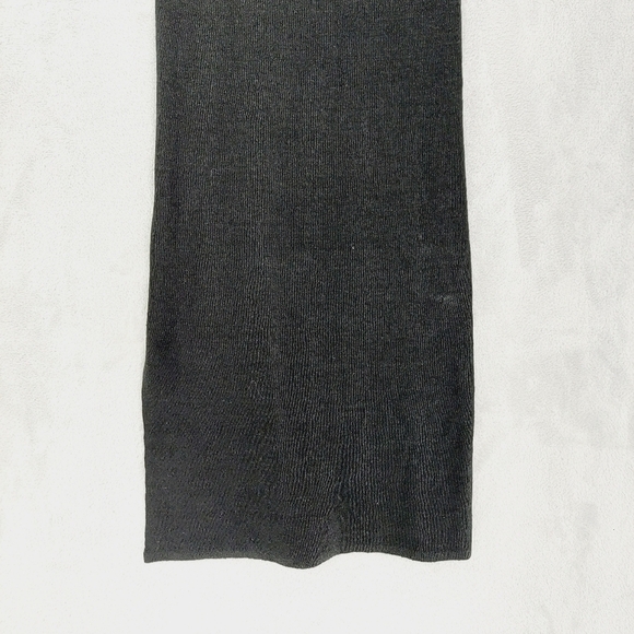 NEW 360 SWEATER Linen Blend Black Sleeveless V Neck Midi Dress P671 - Picture 2 of 8